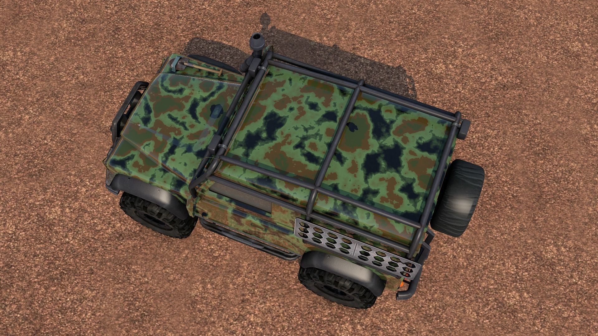 Land Rover Defender Off-Road Low-poly 3D model_5