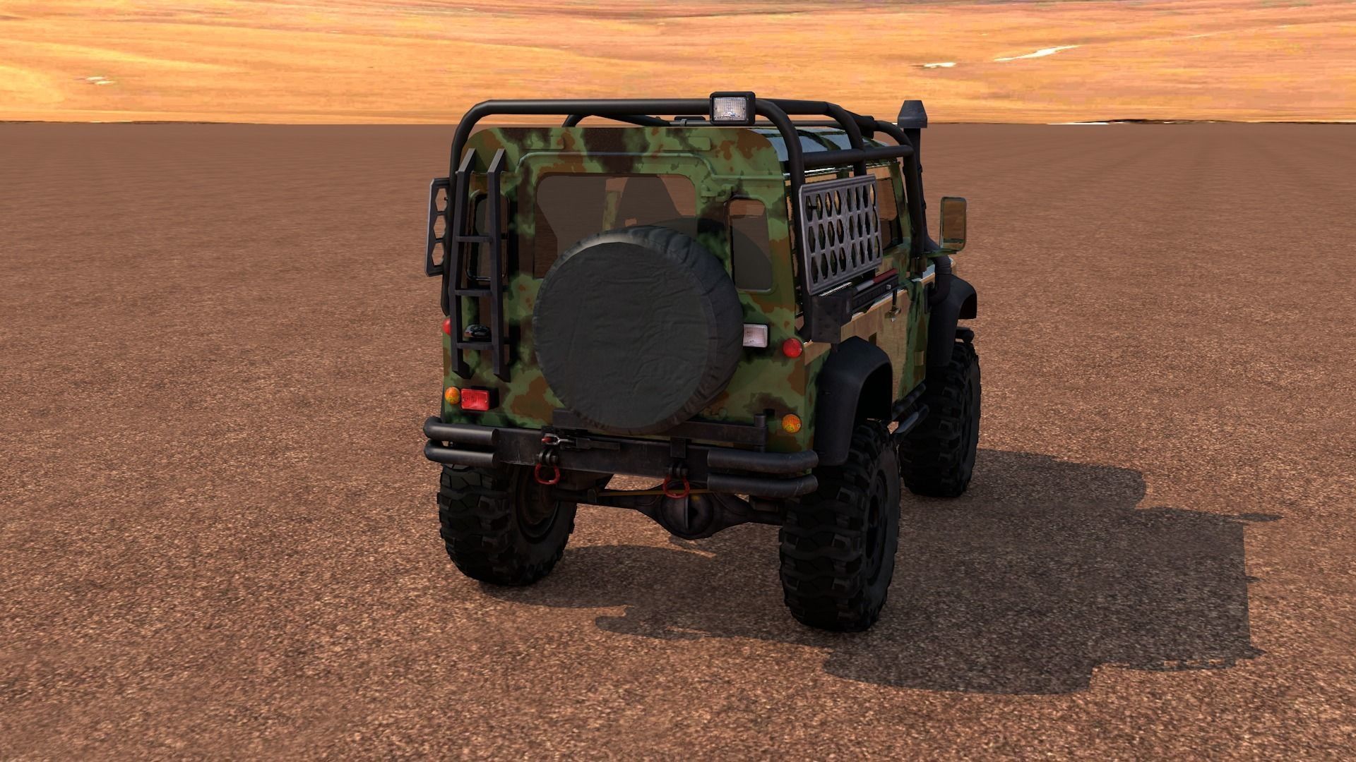 Land Rover Defender Off-Road Low-poly 3D model_3
