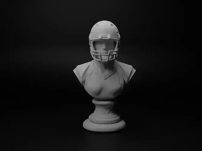 American Football Player Bust Chess