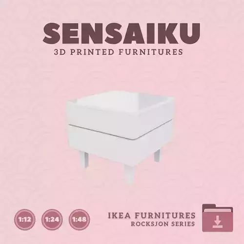ROCKSJON Ottoman for Mini Dollhouse - IKEA - 3D Print 3D print model