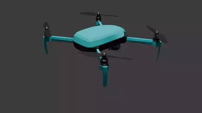 Realistic Foldable Drone  Low and High Poly 3D Model