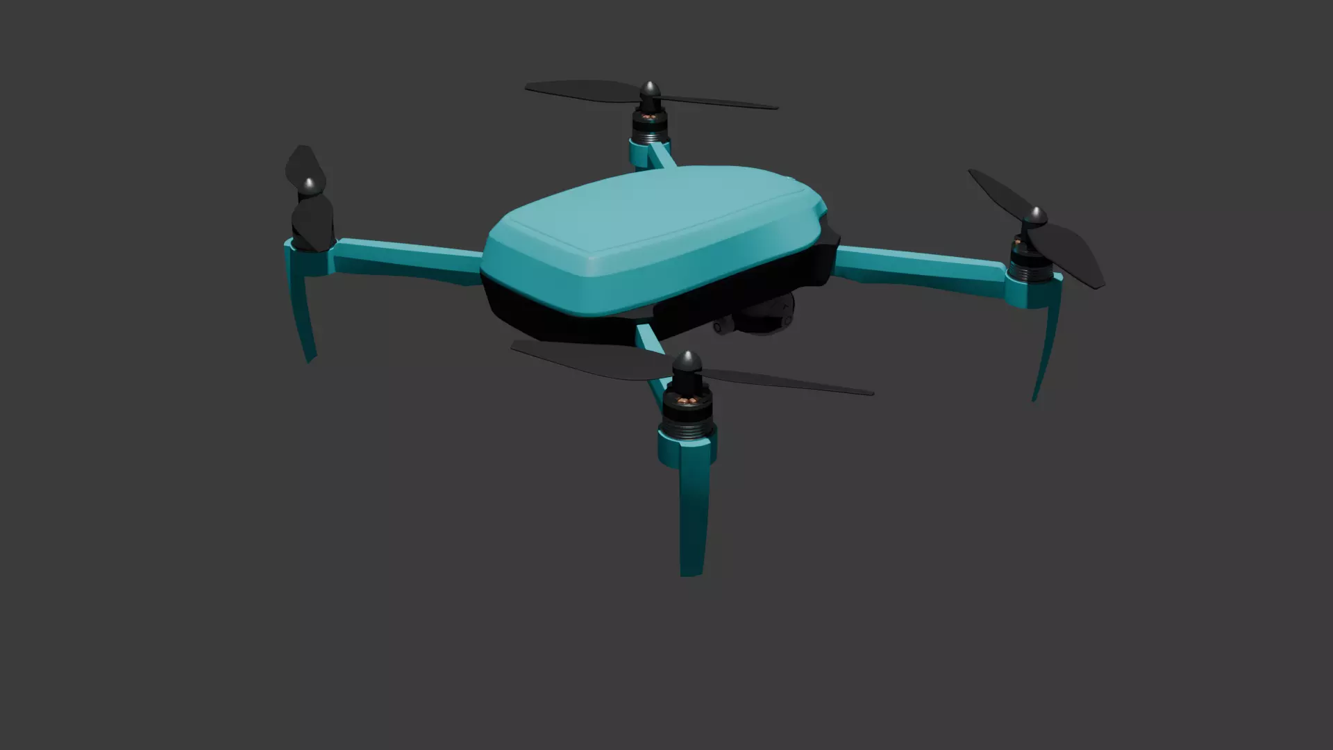 Realistic Foldable Drone Low and High Poly 3D Model 3D model