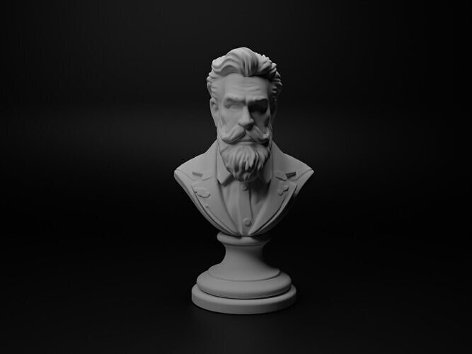 Barber Bust Chess 3D print model
