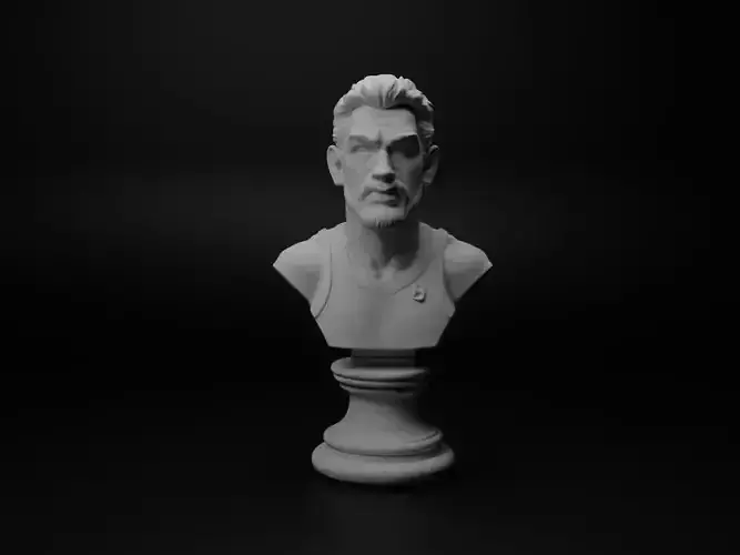 Basketball Player Bust Chess 3D print model