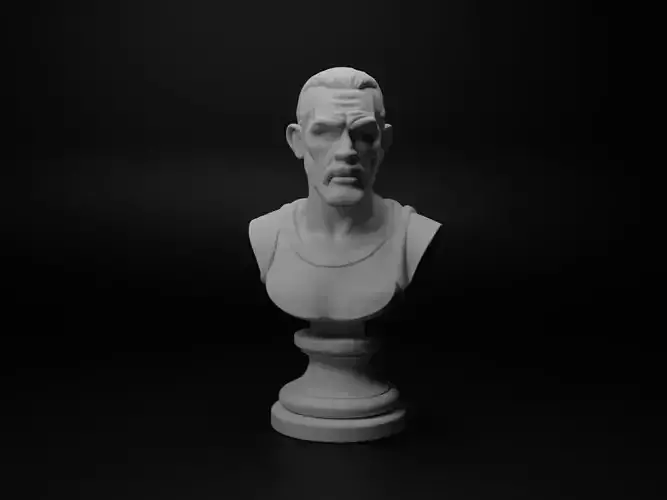 Basketball Player Bust Chess 3D print model