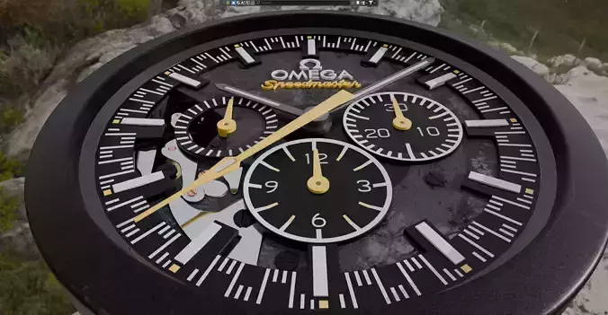 Omega Speedmaster INSIDE 3D MODEL