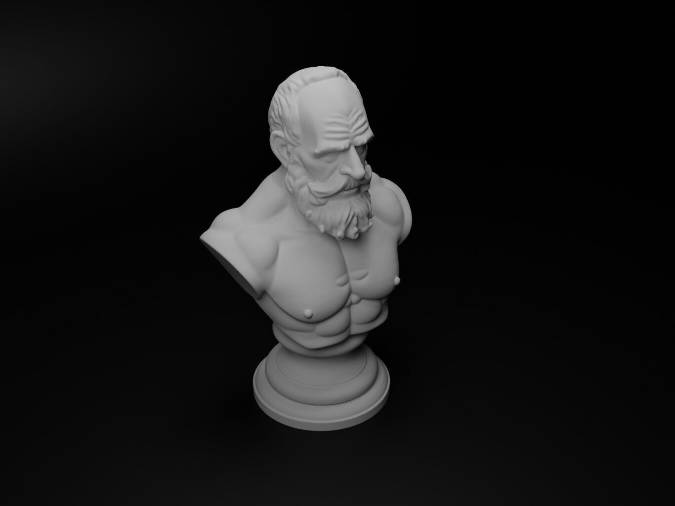 Butcher Bust Chess 3D print model_2