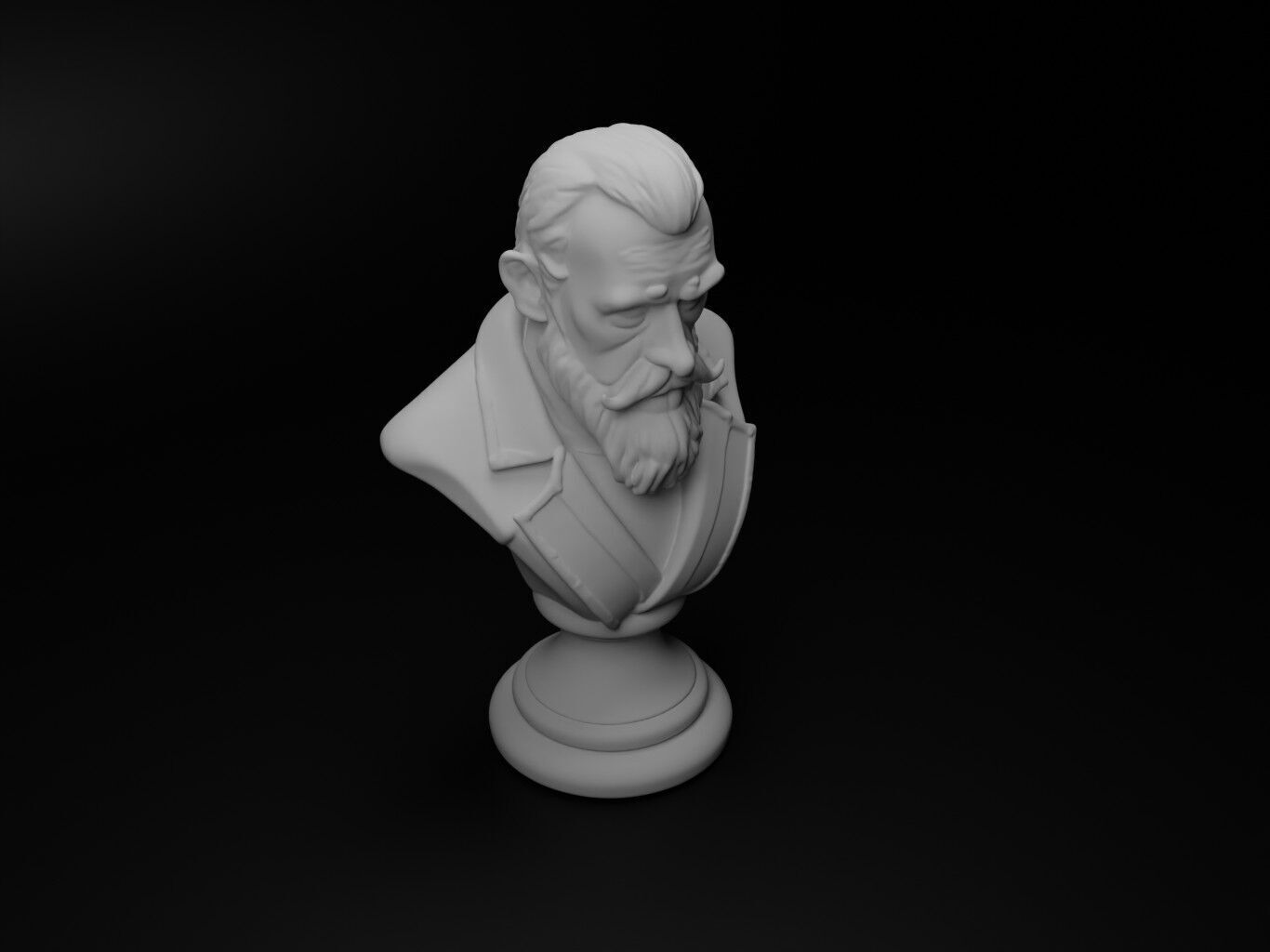 Butcher Bust Chess 3D print model_2