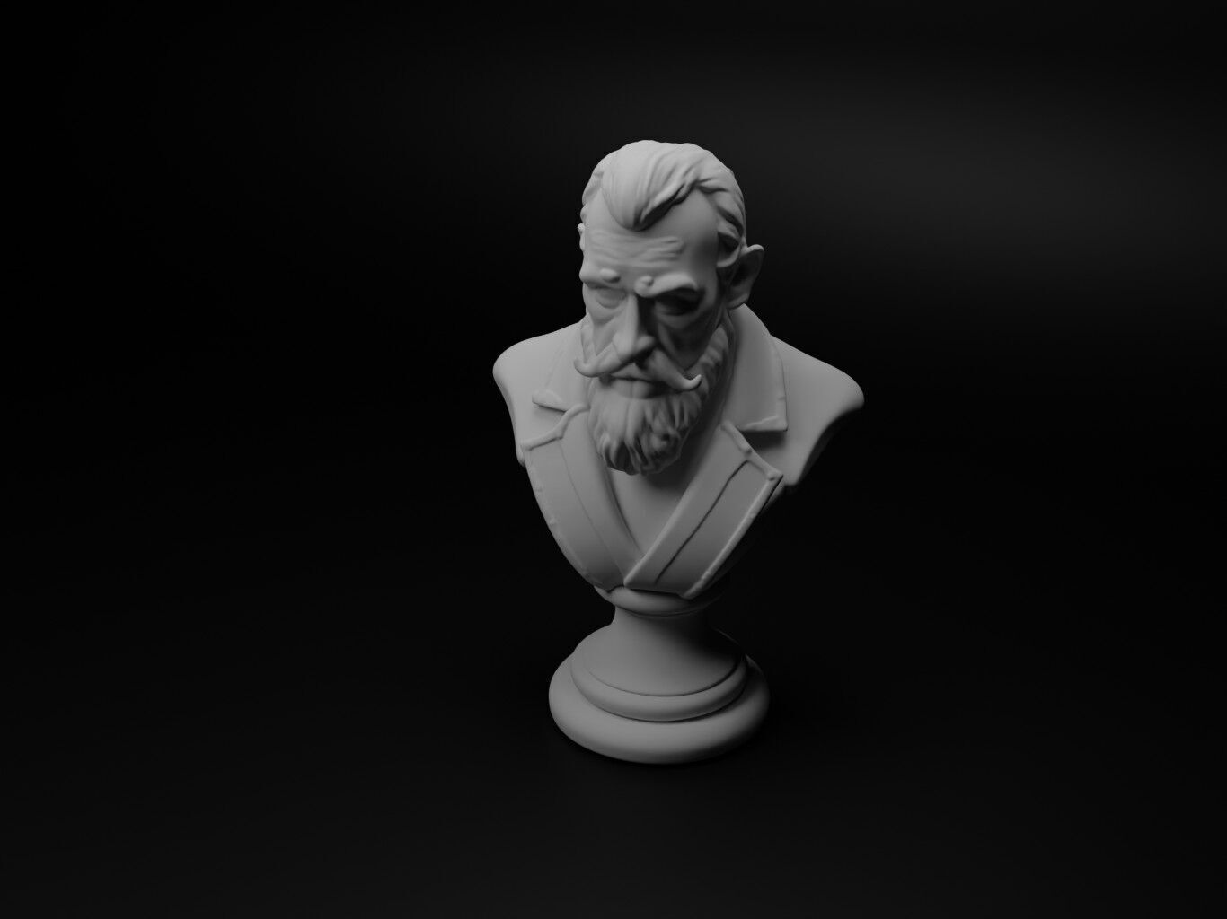 Butcher Bust Chess 3D print model_1
