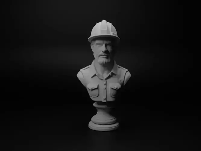 Construction Worker Bust Chess