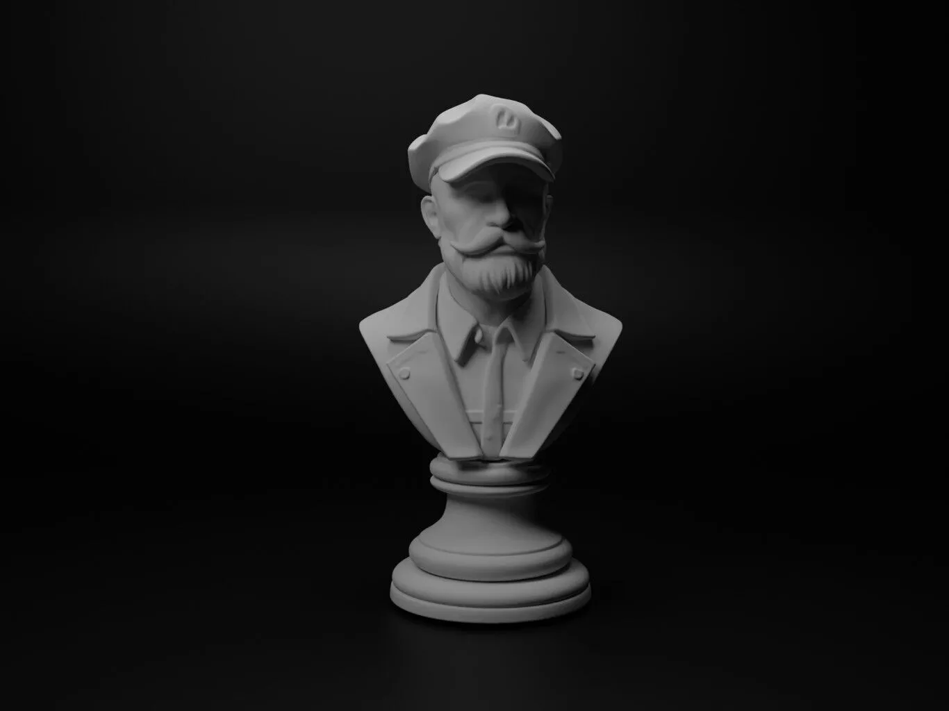 Electrician Bust Chess 3D print model