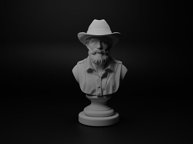Farmer Bust Chess 3D print model