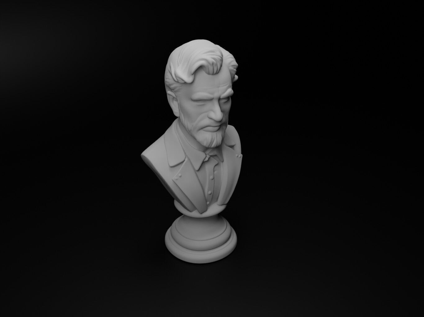 Film Director Bust Chess 3D print model_2