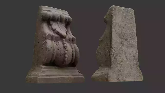 Antique Stone Corbel Scan