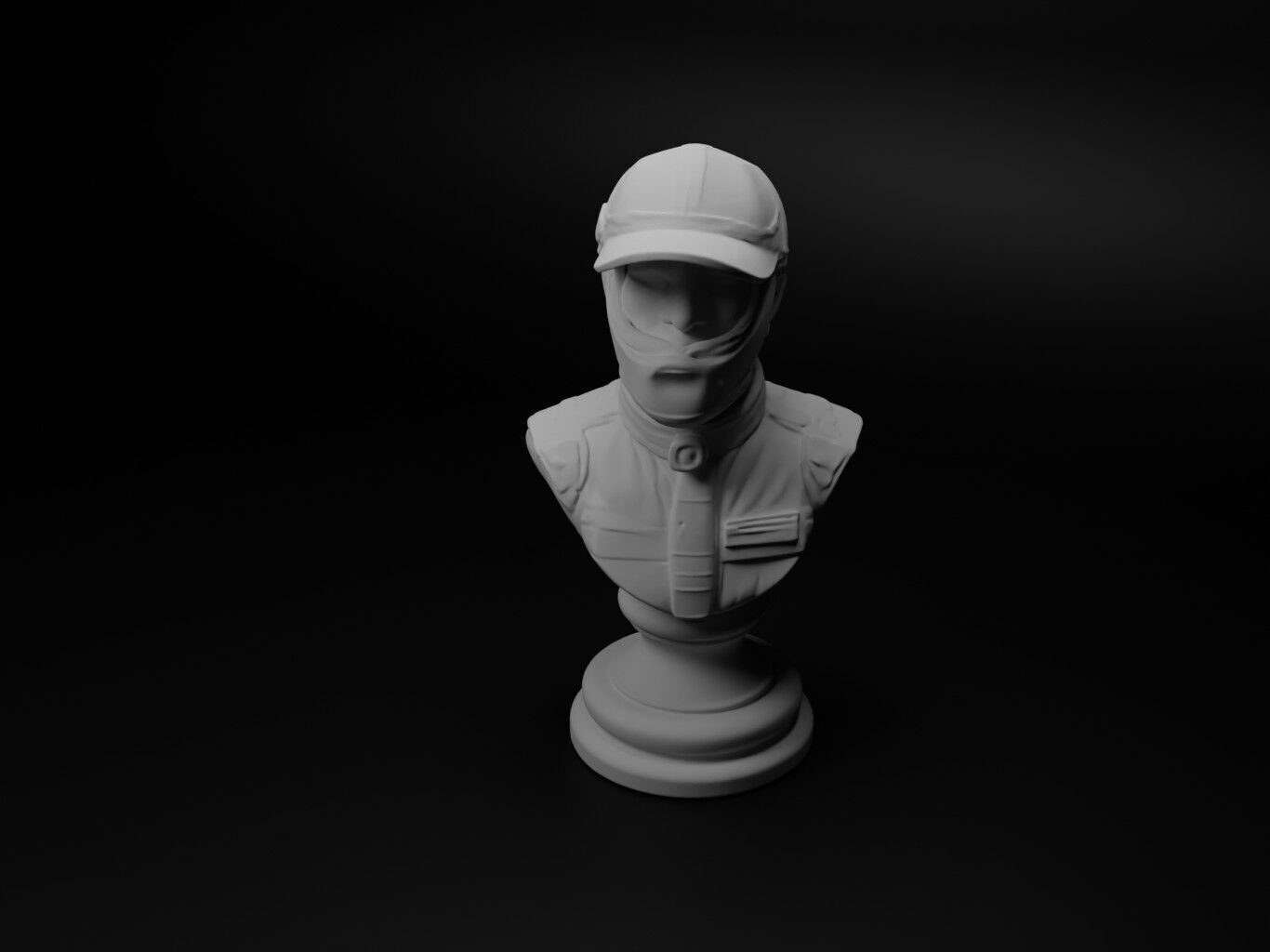 Formula 1 Driver Bust Chess 3D print model_1