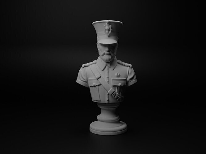 Gendarme Bust Chess 3D print model