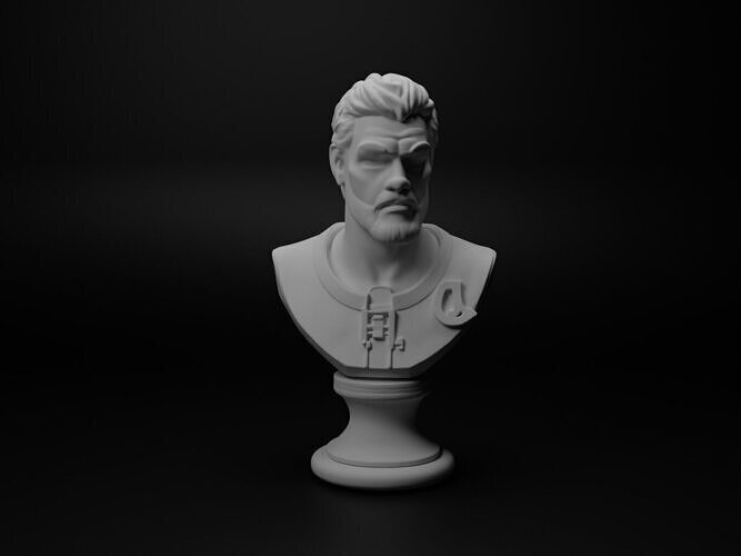 Ice Hockey Player Bust Chess 3D print model