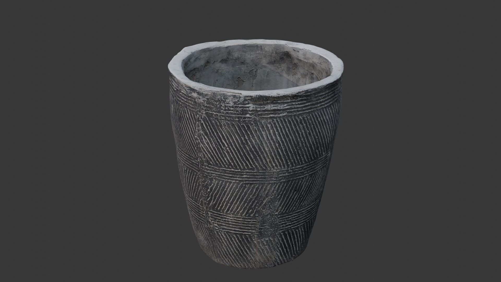 Textured Clay Pot Scan Low-poly 3D model_5