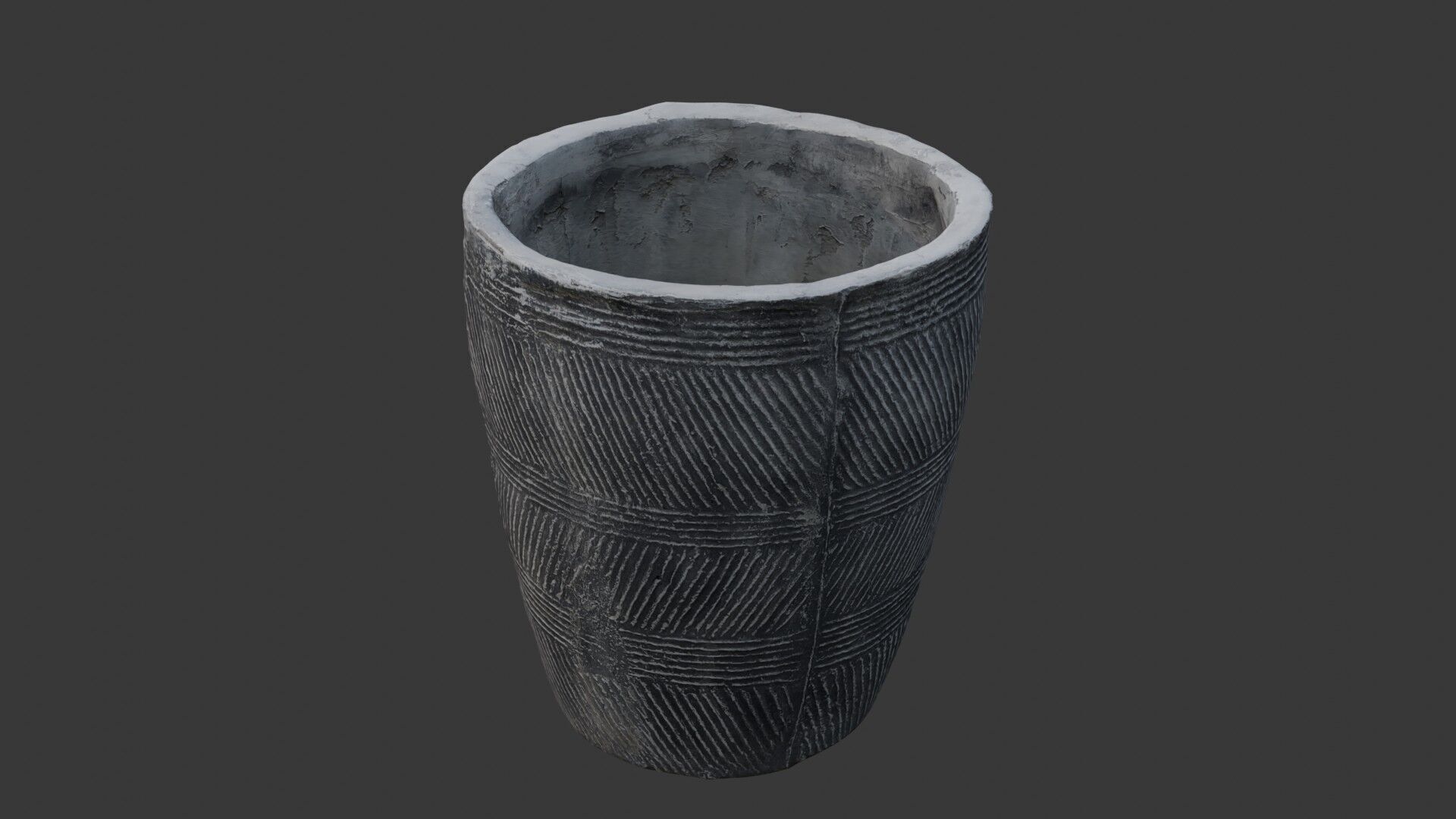 Textured Clay Pot Scan Low-poly 3D model_4