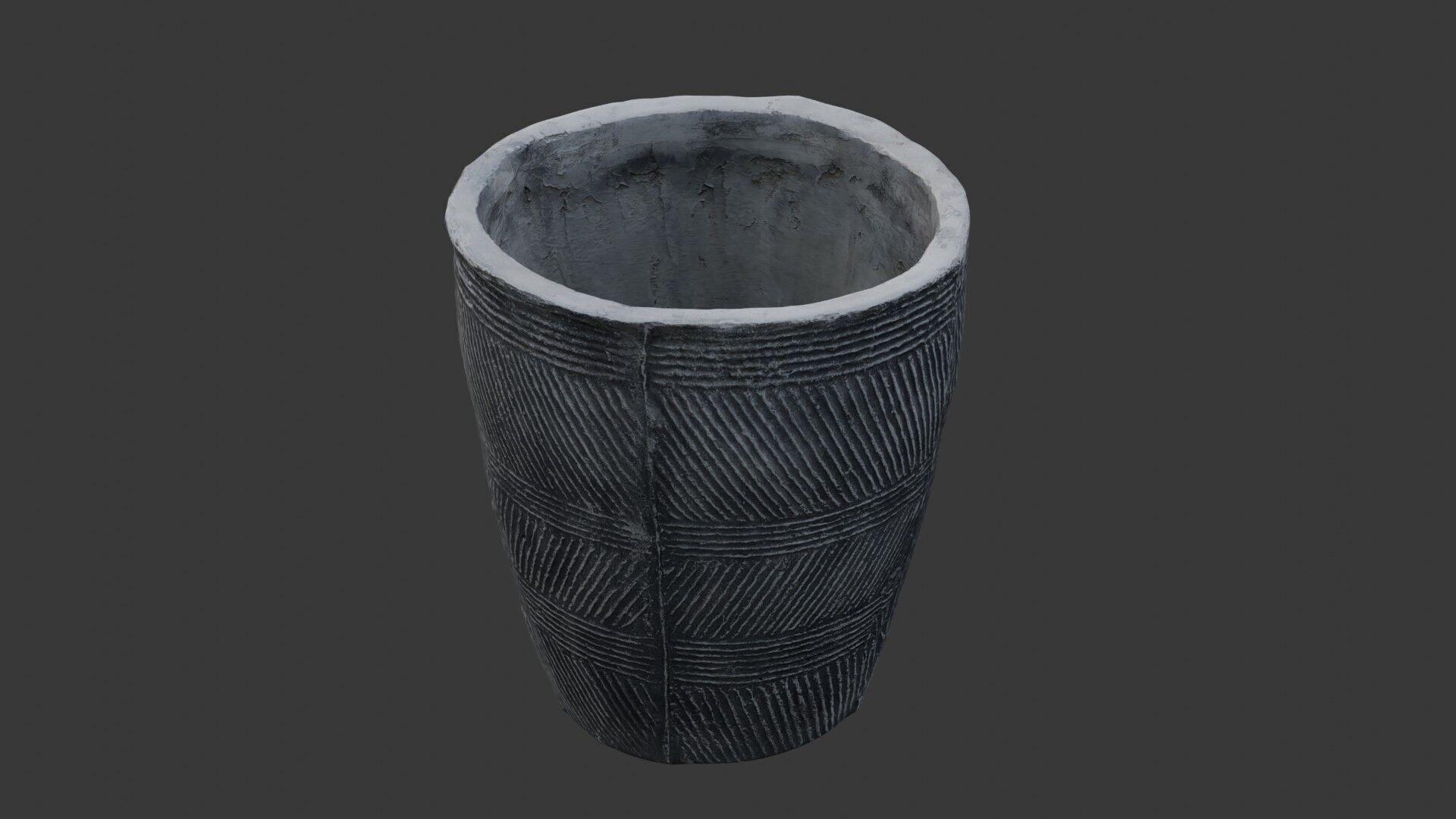 Textured Clay Pot Scan Low-poly 3D model_1
