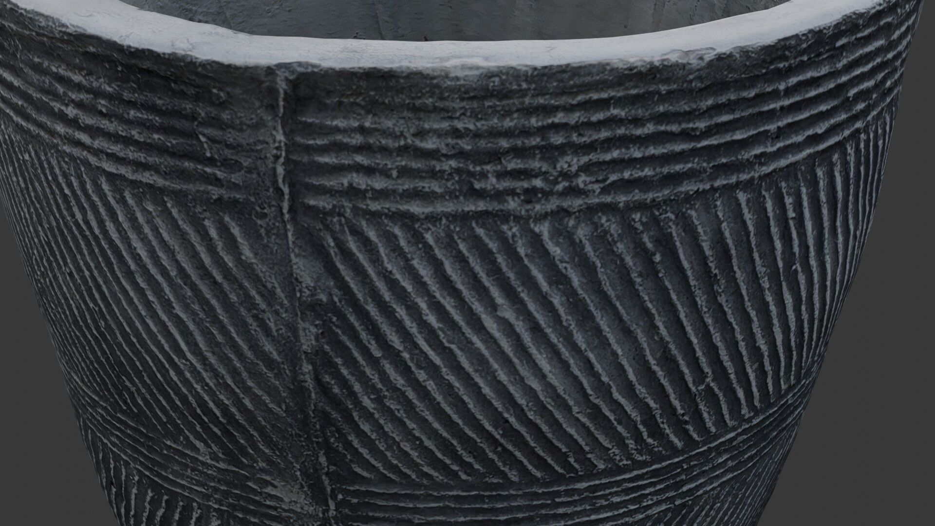 Textured Clay Pot Scan Low-poly 3D model_3