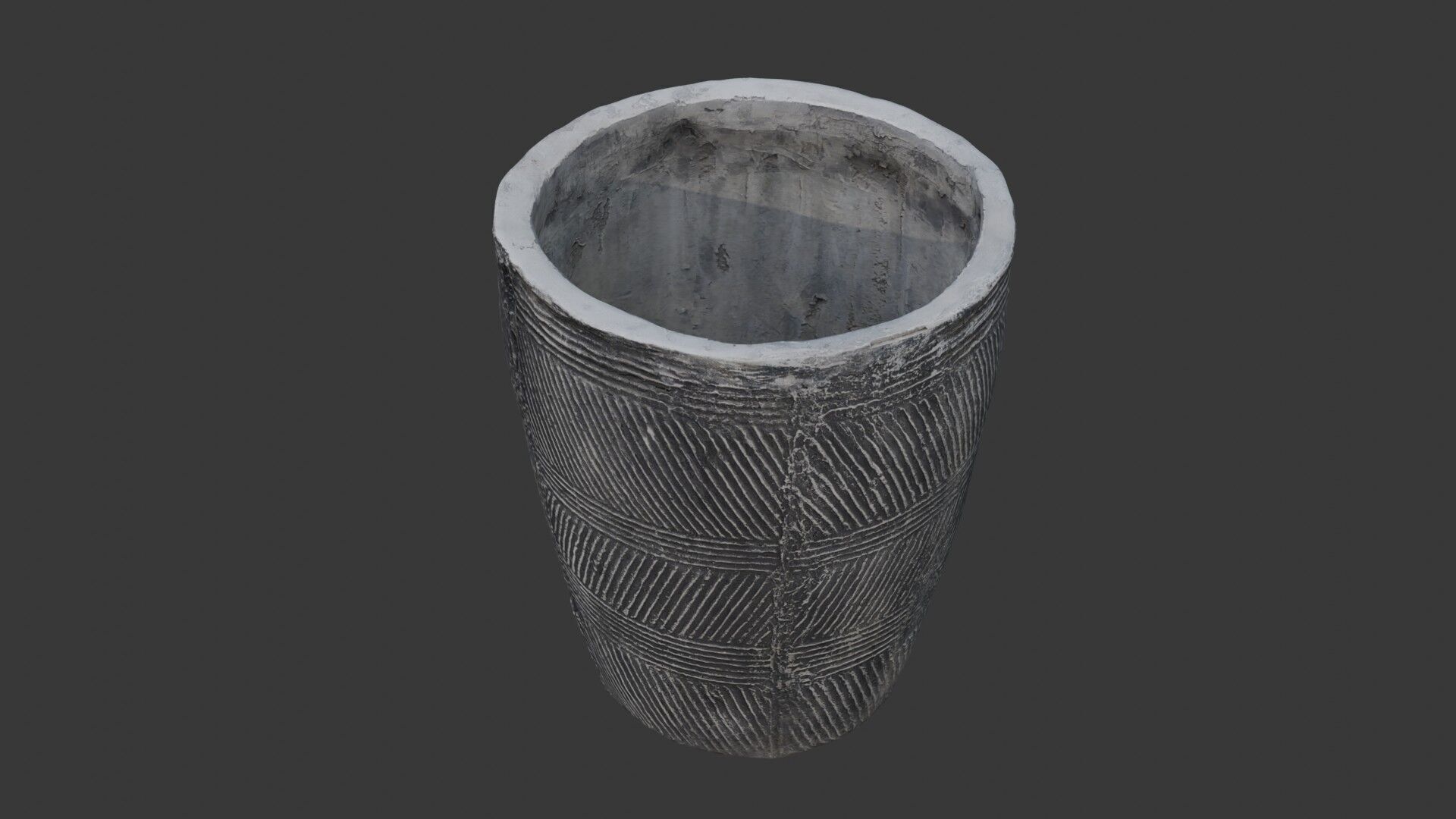 Textured Clay Pot Scan Low-poly 3D model_6