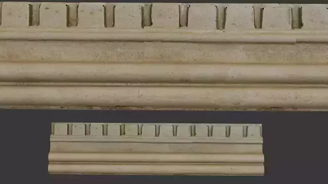 Classical Stone Cornice 3D Scan