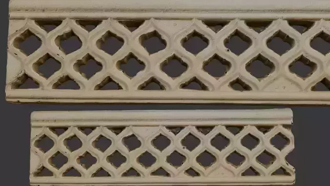 Decorative Stone Lattice 3D Scan