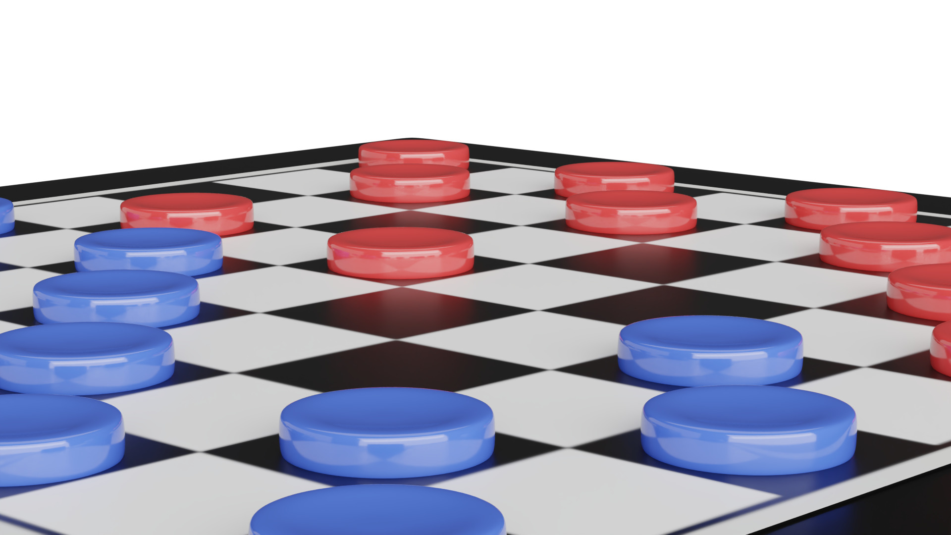 Checker Low-poly 3D model_8