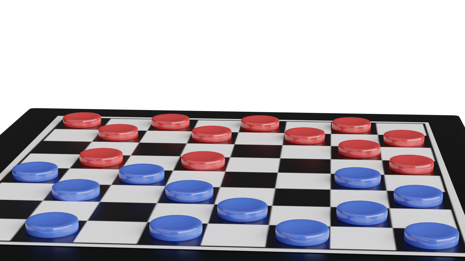 Checker Low-poly 3D model_5