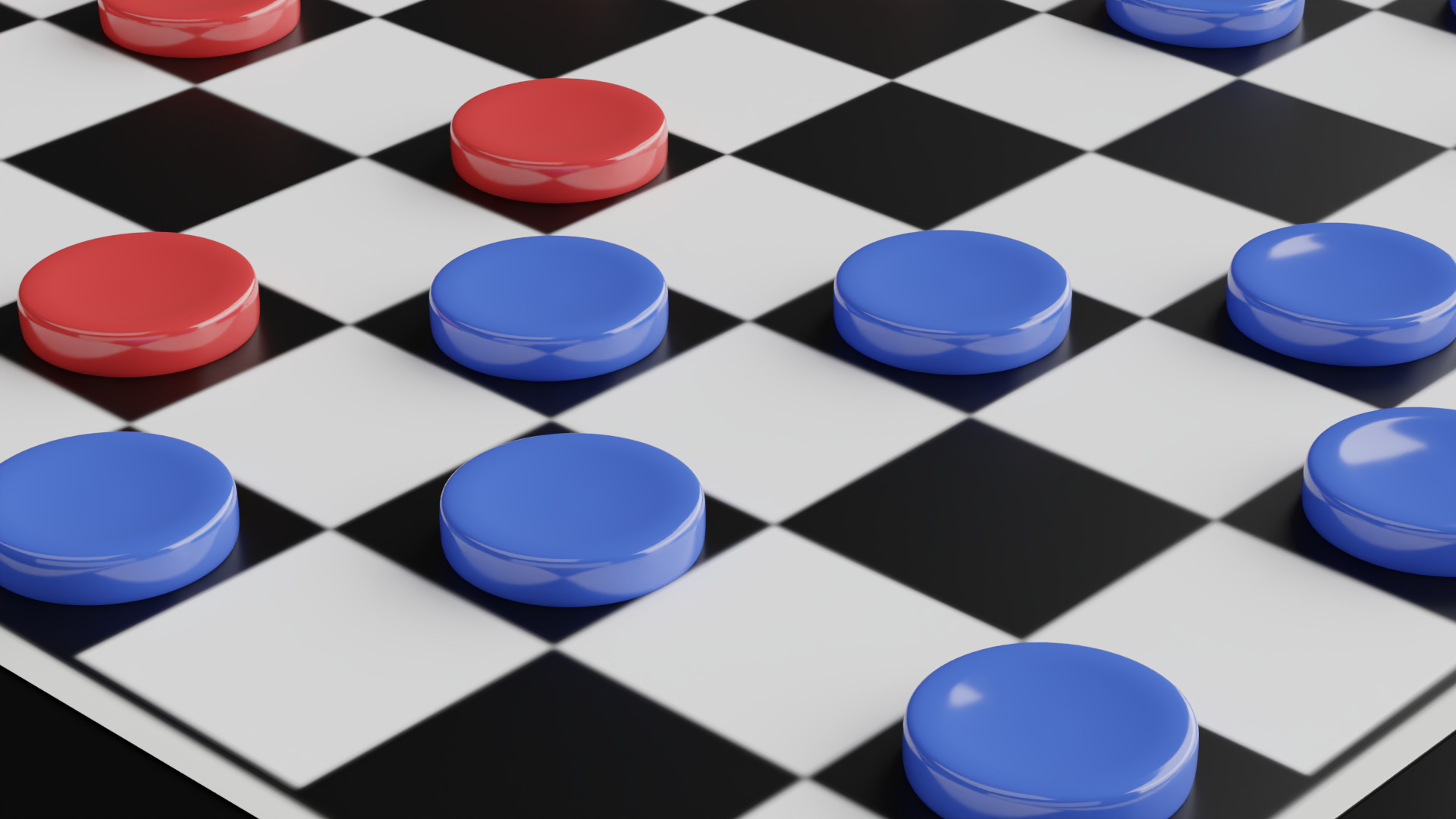 Checker Low-poly 3D model_4