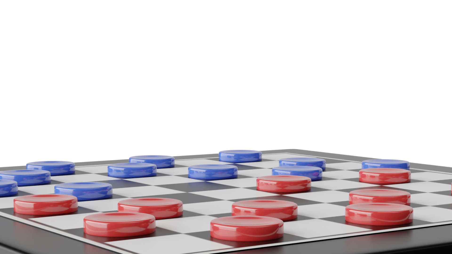 Checker Low-poly 3D model_10