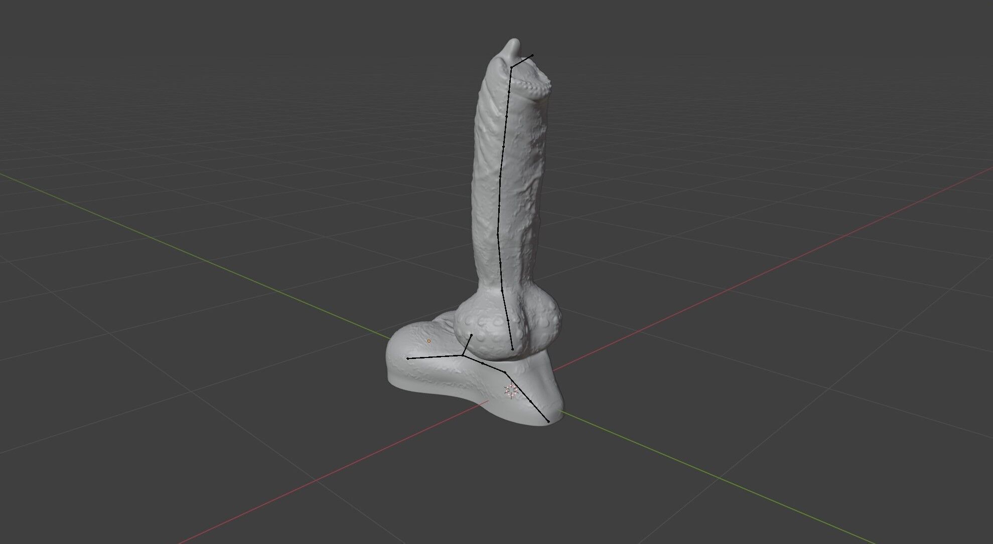 Demon Wolf Penis Rigged Low-poly 3D model_3
