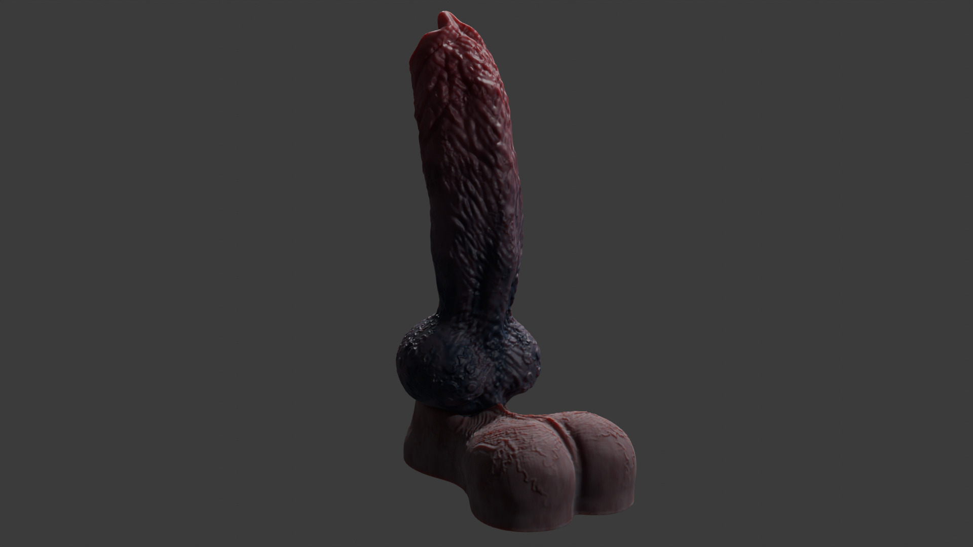 Demon Wolf Penis Rigged Low-poly 3D model_8