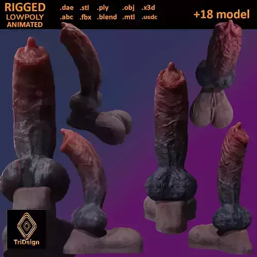Demon Wolf Penis Rigged
