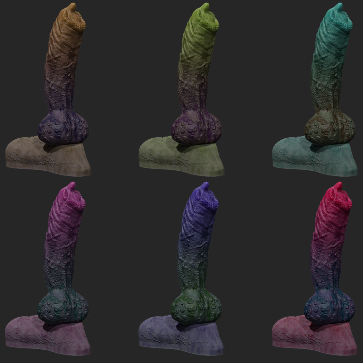 Demon Wolf Penis Rigged Low-poly 3D model_2