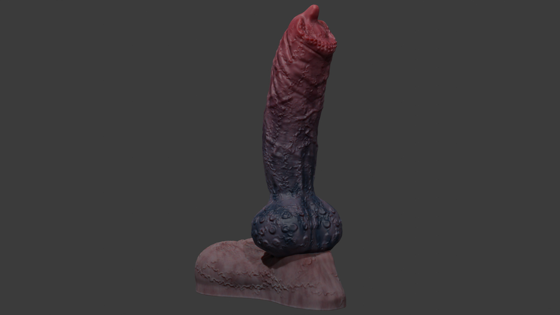 Demon Wolf Penis Rigged Low-poly 3D model_4