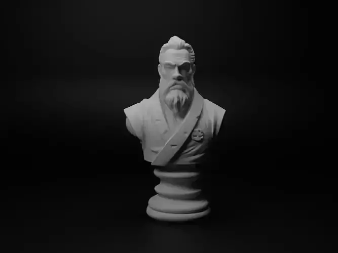 Martial Arts Master Bust Chess