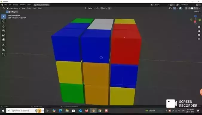 Rubik Cube 3D Model for Blender 3D model