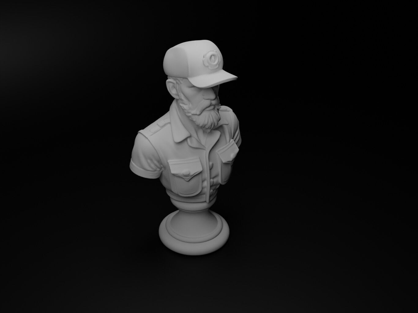 Motor Mechanic Bust Chess 3D print model_2