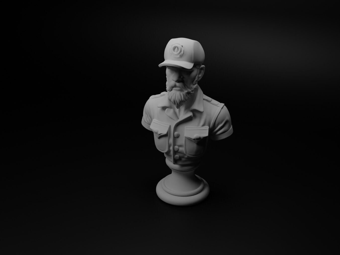 Motor Mechanic Bust Chess 3D print model_1