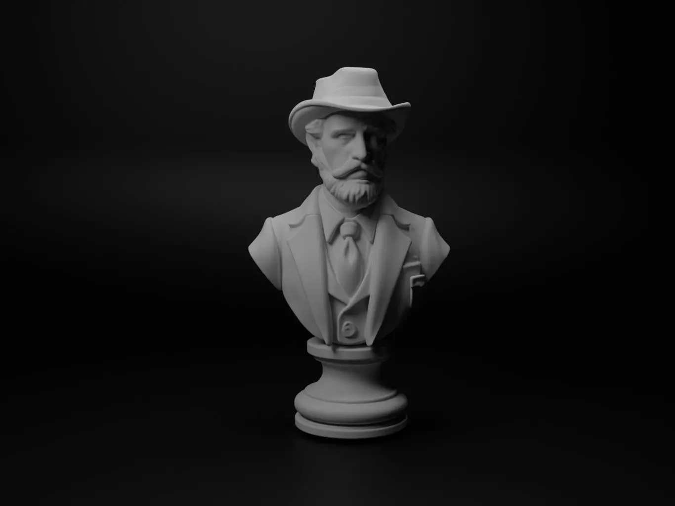 Musician Bust Chess 3D print model_0