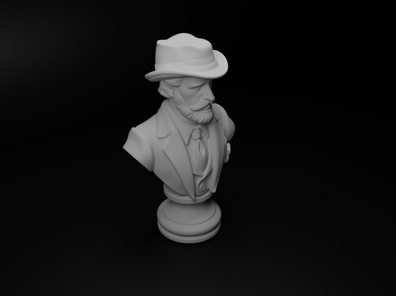 Musician Bust Chess 3D print model_2