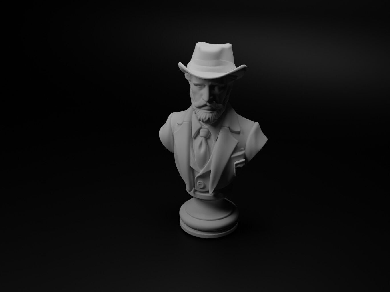Musician Bust Chess 3D print model_1