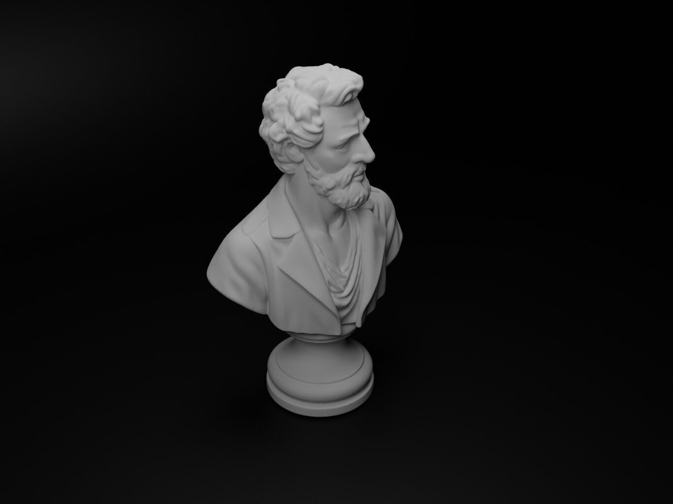 Opera Singer Bust Chess 3D print model_2