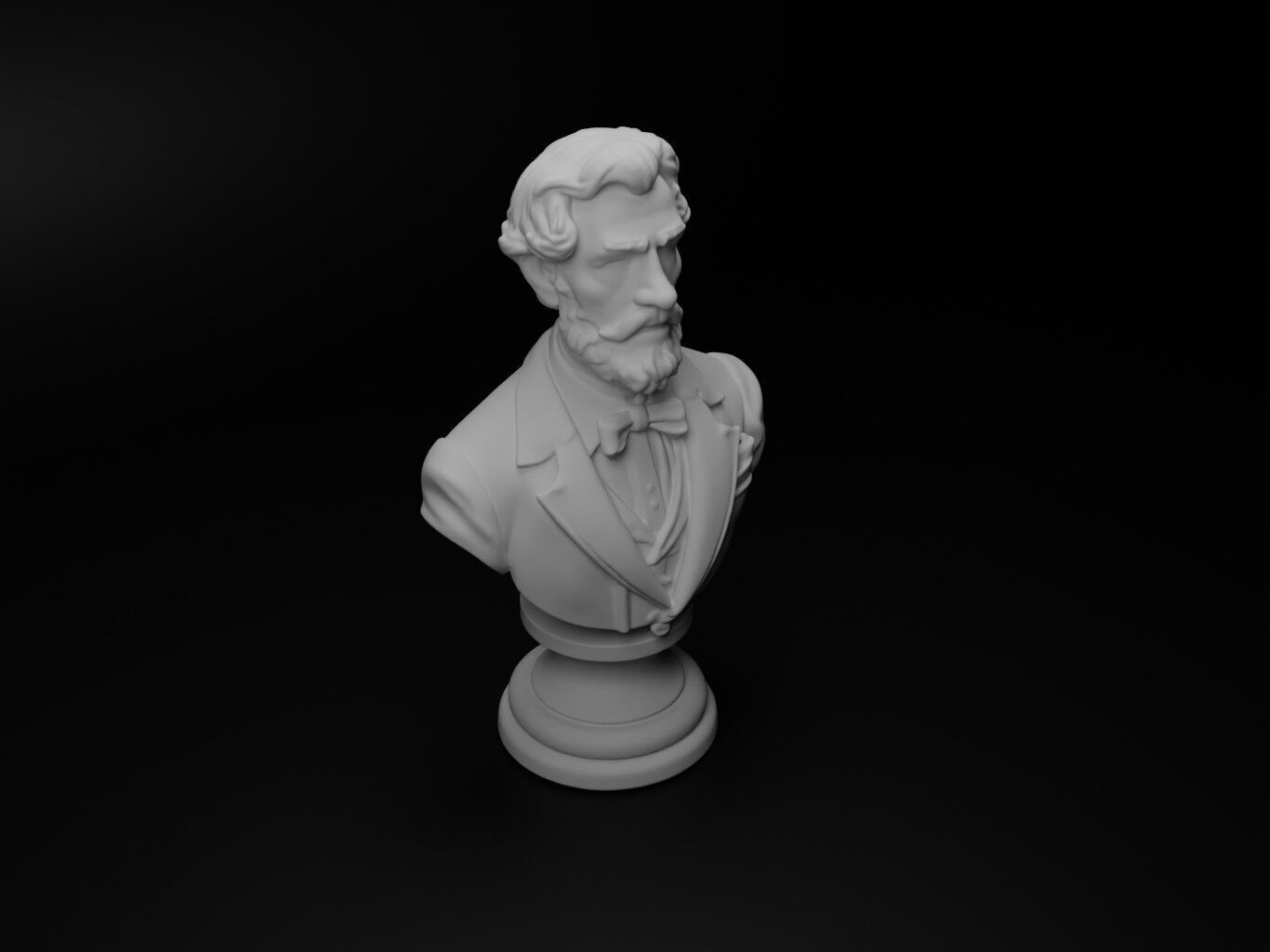 Opera Singer Bust Chess 3D print model_2