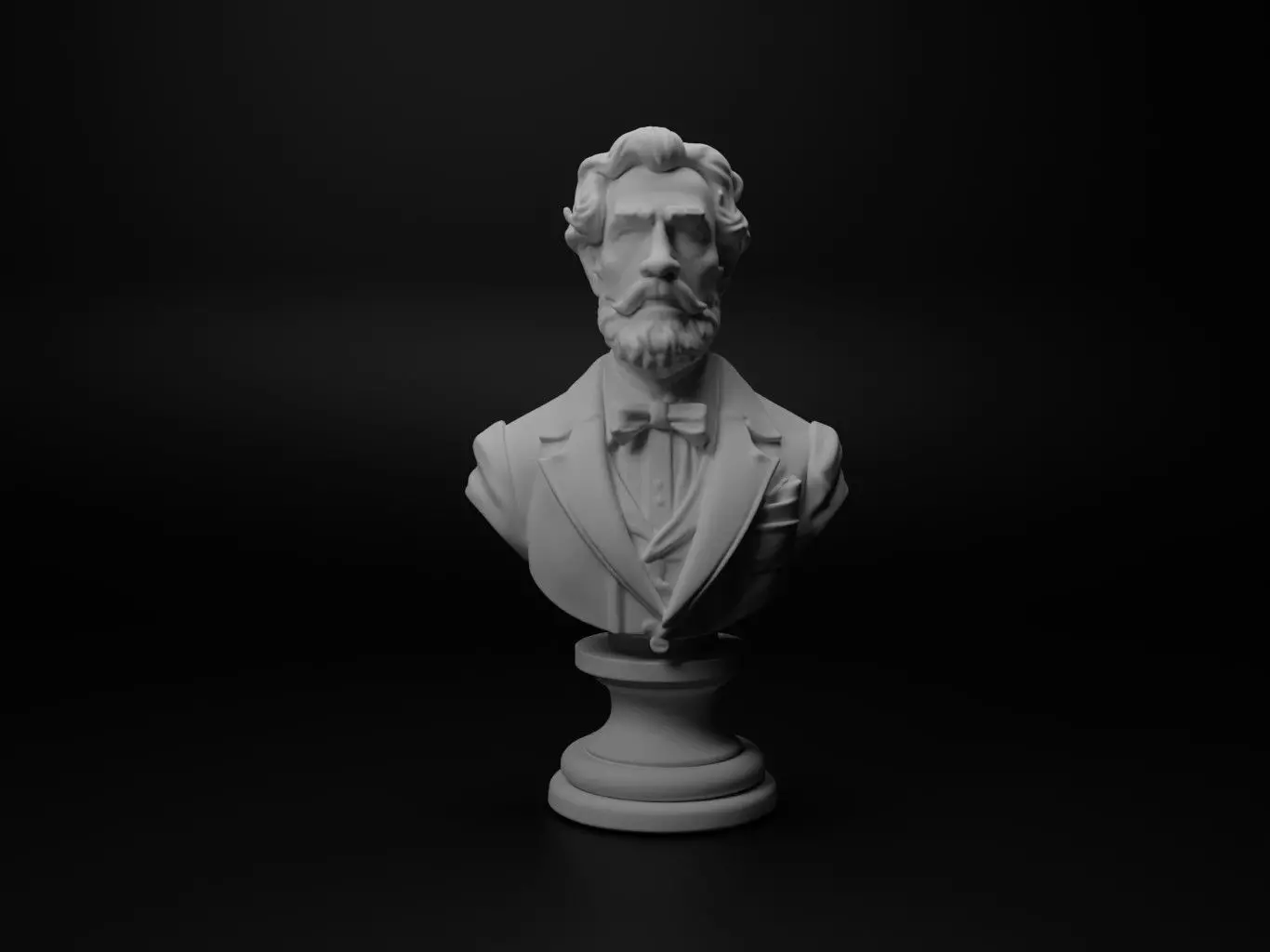 Opera Singer Bust Chess 3D print model_0