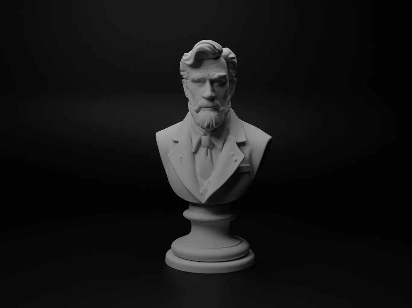 Photographer Bust Chess 3D print model_0