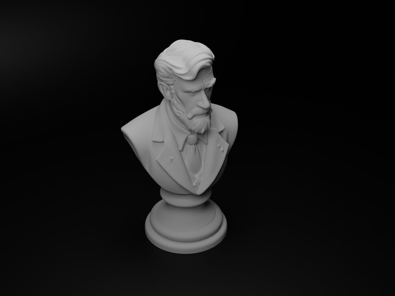 Photographer Bust Chess 3D print model_2