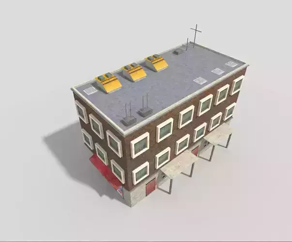 Residential Building Low-poly 3D model